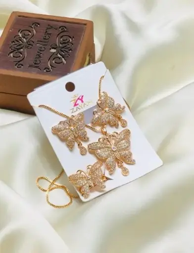 butterfly locket set